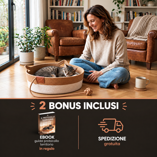 ViminiaPet™ Cesta Tana | Cuccia in Corda Naturale per Gatti